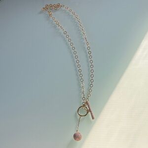 Park Lane Gold Necklace with Pink Accents